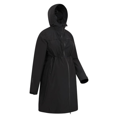 Black - Back - Mountain Warehouse Womens-Ladies Hilltop Lightweight Waterproof Maternity Jacket