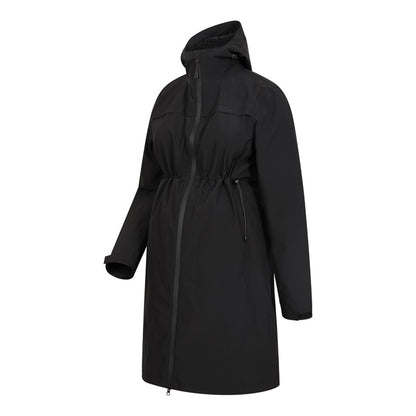 Black - Lifestyle - Mountain Warehouse Womens-Ladies Hilltop Lightweight Waterproof Maternity Jacket