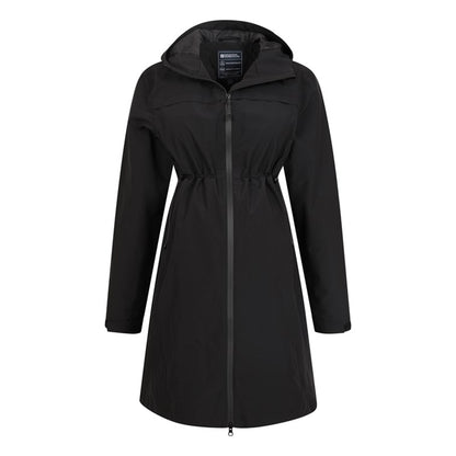 Black - Pack Shot - Mountain Warehouse Womens-Ladies Hilltop Lightweight Waterproof Maternity Jacket