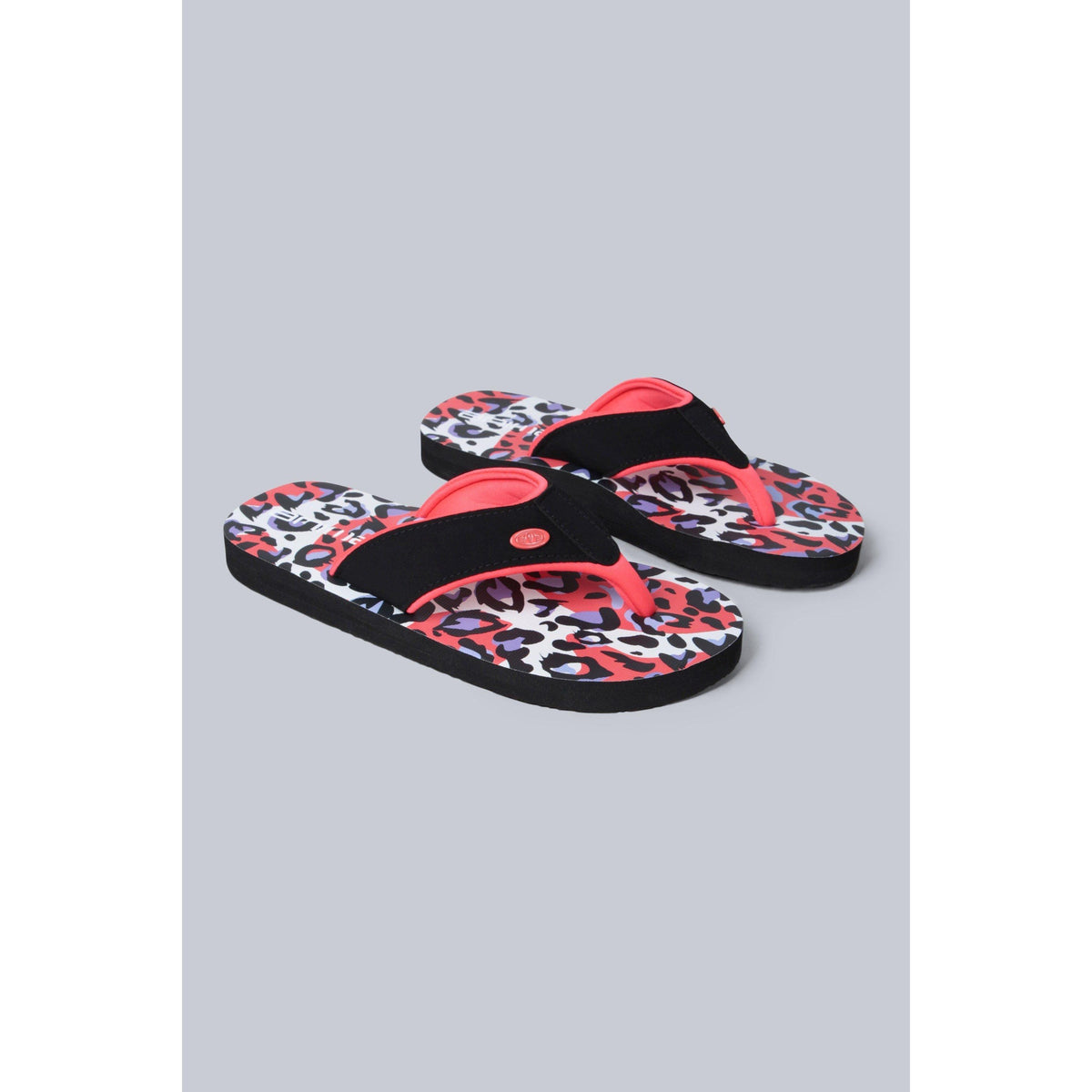 Bright Pink - Front - Animal Childrens-Kids Swish Recycled Flip Flops