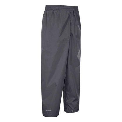 Black - Back - Mountain Warehouse Childrens-Kids Pakka Waterproof Over Trousers