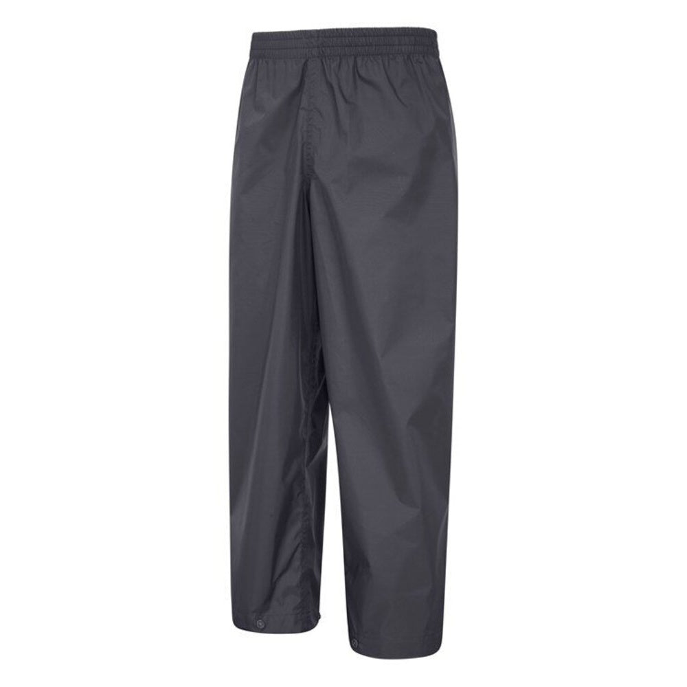 Black - Side - Mountain Warehouse Childrens-Kids Pakka Waterproof Over Trousers