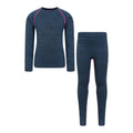 Navy - Front - Mountain Warehouse Childrens-Kids Seamless Active Base Layer Set