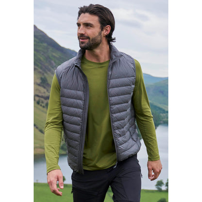 Grey - Front - Mountain Warehouse Mens Featherweight II Gilet