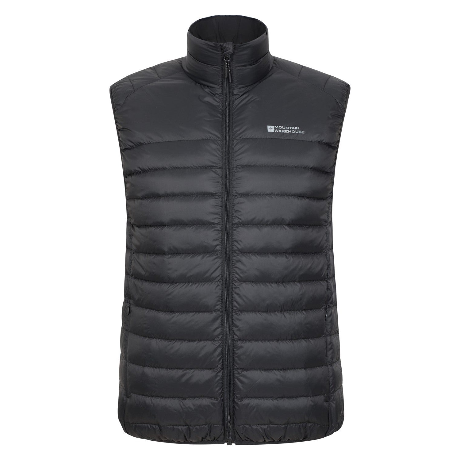 Black - Front - Mountain Warehouse Mens Featherweight II Gilet