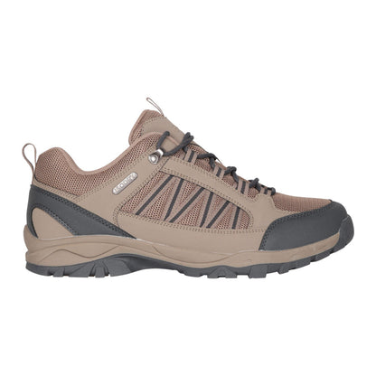 Dark Beige - Back - Mountain Warehouse Mens Path Waterproof Walking Shoes
