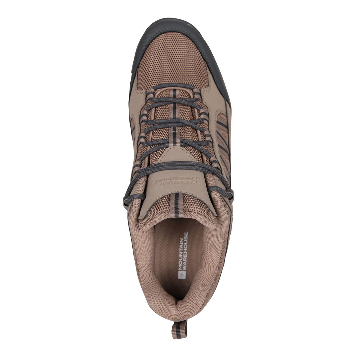 Dark Beige - Pack Shot - Mountain Warehouse Mens Path Waterproof Walking Shoes