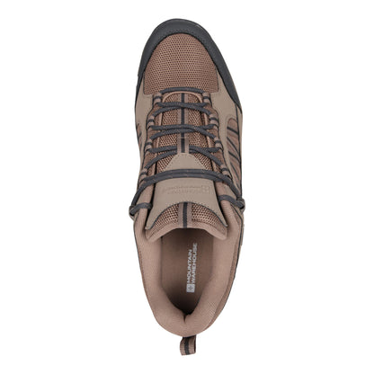 Dark Beige - Pack Shot - Mountain Warehouse Mens Path Waterproof Walking Shoes