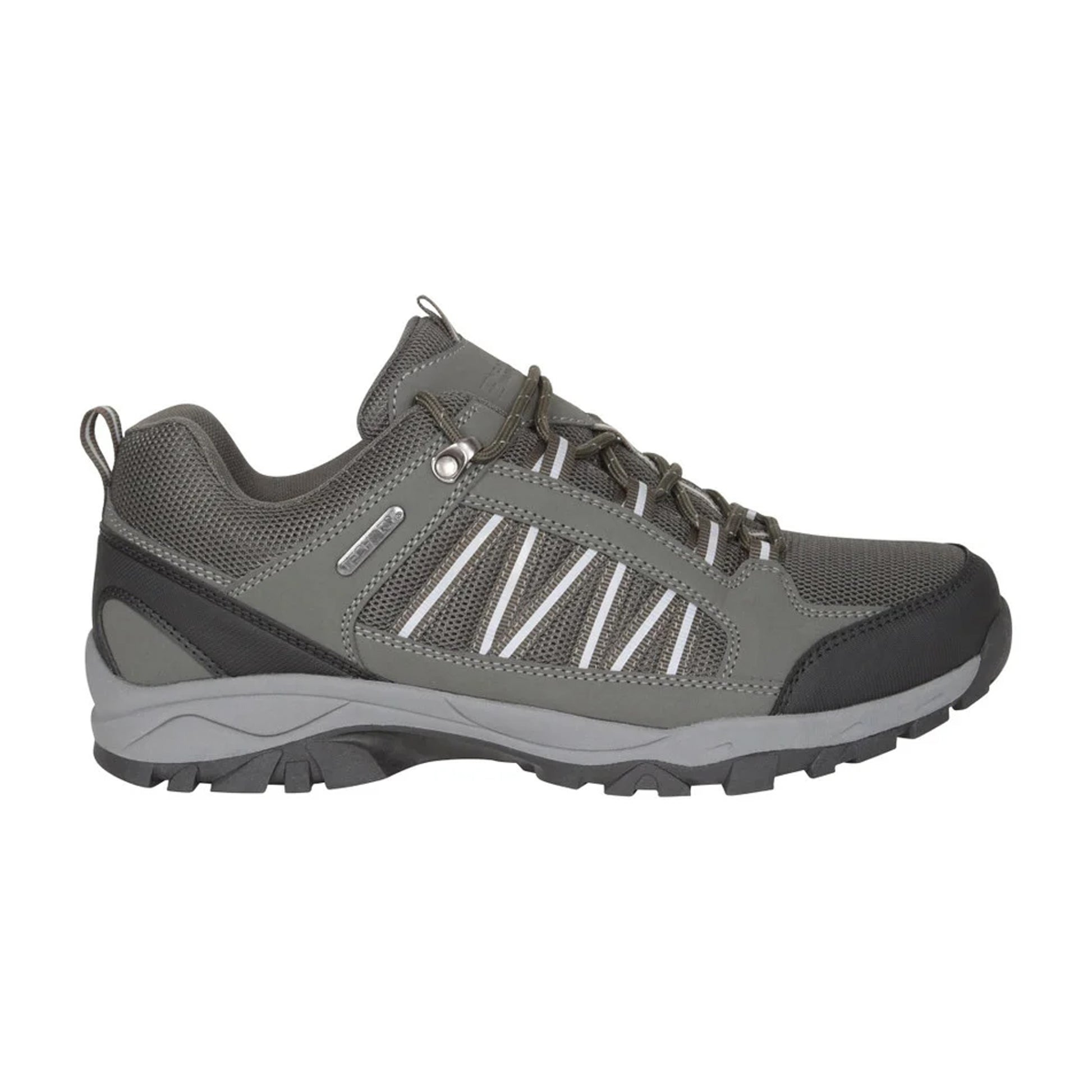 Khaki Green - Back - Mountain Warehouse Mens Path Waterproof Walking Shoes