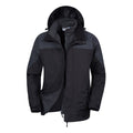 Grey - Pack Shot - Mountain Warehouse Mens Storm 3 in 1 Waterproof Jacket