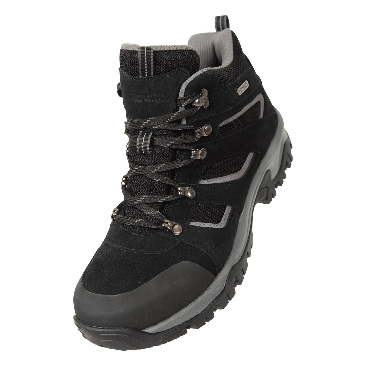 Black - Front - Mountain Warehouse Mens Voyage Suede Waterproof Boots