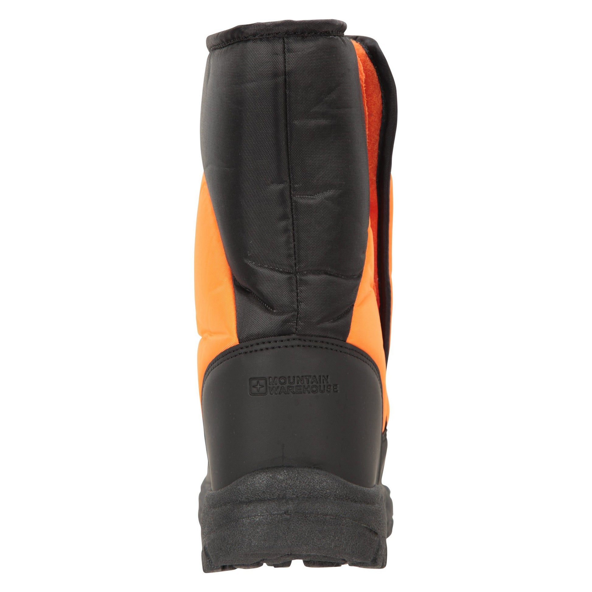 Orange - Back - Mountain Warehouse Childrens-Kids Caribou Adaptive Striped Snow Boots