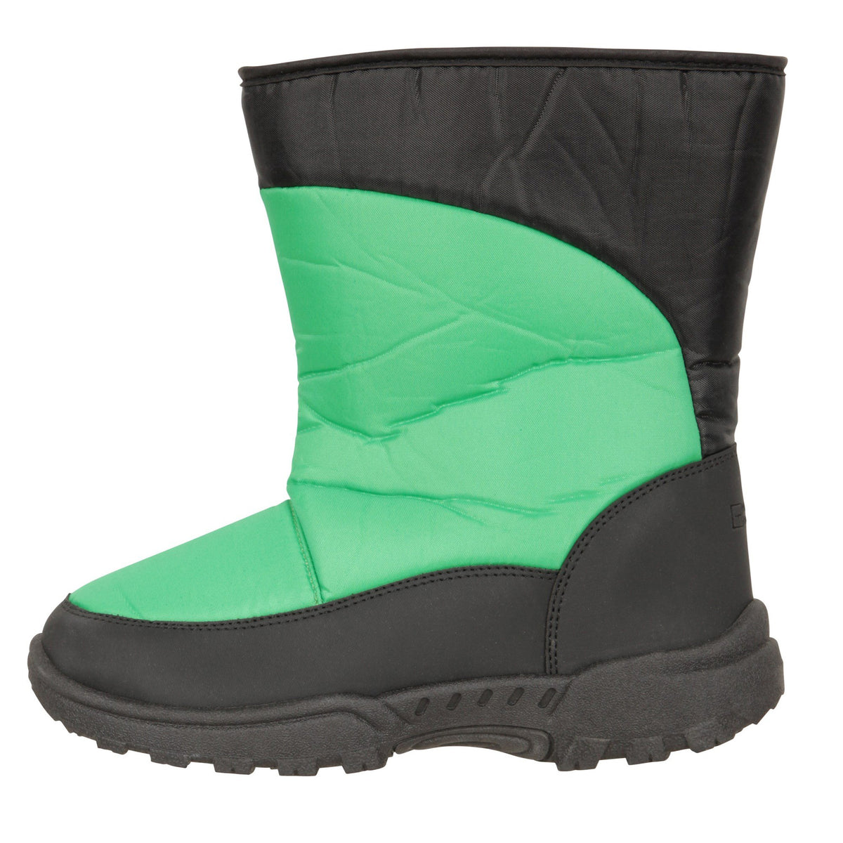 Green - Back - Mountain Warehouse Childrens-Kids Caribou Adaptive Striped Snow Boots