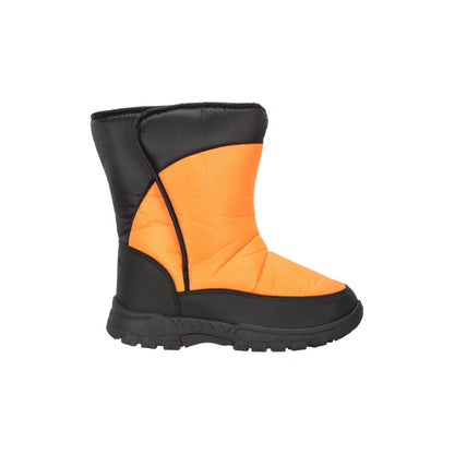 Orange - Lifestyle - Mountain Warehouse Childrens-Kids Caribou Adaptive Striped Snow Boots