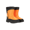 Orange - Close up - Mountain Warehouse Childrens-Kids Caribou Adaptive Striped Snow Boots