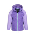 Lilac - Pack Shot - Mountain Warehouse Childrens-Kids Torrent II Waterproof Jacket