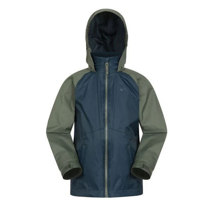 Dark Khaki - Front - Mountain Warehouse Childrens-Kids Torrent II Waterproof Jacket