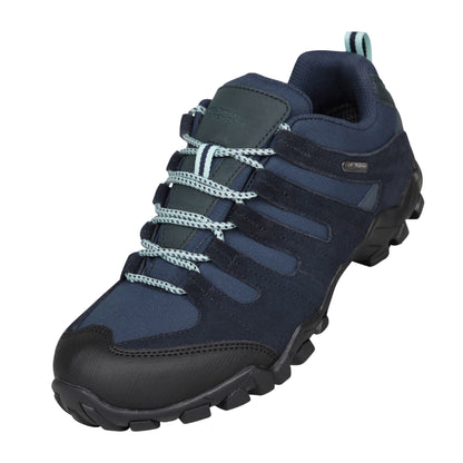 Dark Blue - Front - Mountain Warehouse Womens-Ladies Belfour Suede Waterproof Walking Shoes