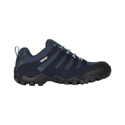 Dark Blue - Side - Mountain Warehouse Womens-Ladies Belfour Suede Waterproof Walking Shoes