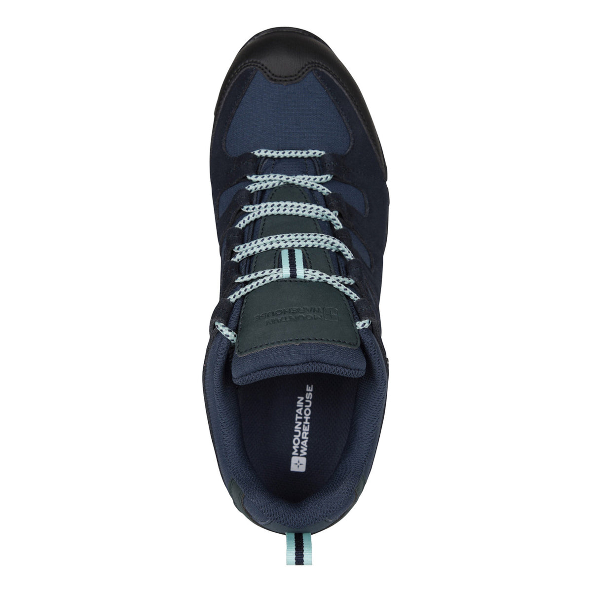 Dark Blue - Pack Shot - Mountain Warehouse Womens-Ladies Belfour Suede Waterproof Walking Shoes