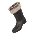 Beige - Front - Mountain Warehouse Womens-Ladies Faux Fur Lined Wellington Boots