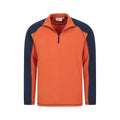 Orange - Close up - Mountain Warehouse Mens Ashbourne Fleece Top