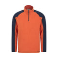 Orange - Front - Mountain Warehouse Mens Ashbourne Fleece Top