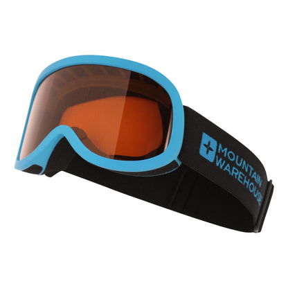 Blue - Side - Mountain Warehouse Childrens-Kids Ski Goggles