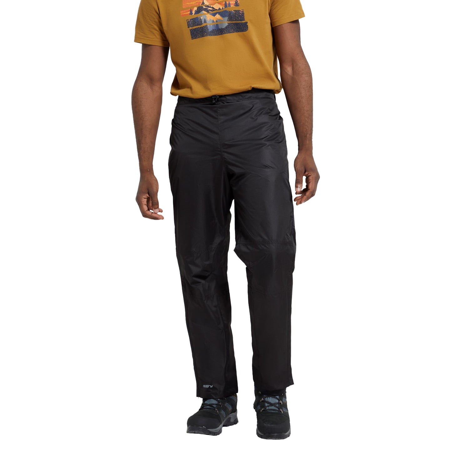 Black - Pack Shot - Mountain Warehouse Mens Spray Waterproof Regular Trousers