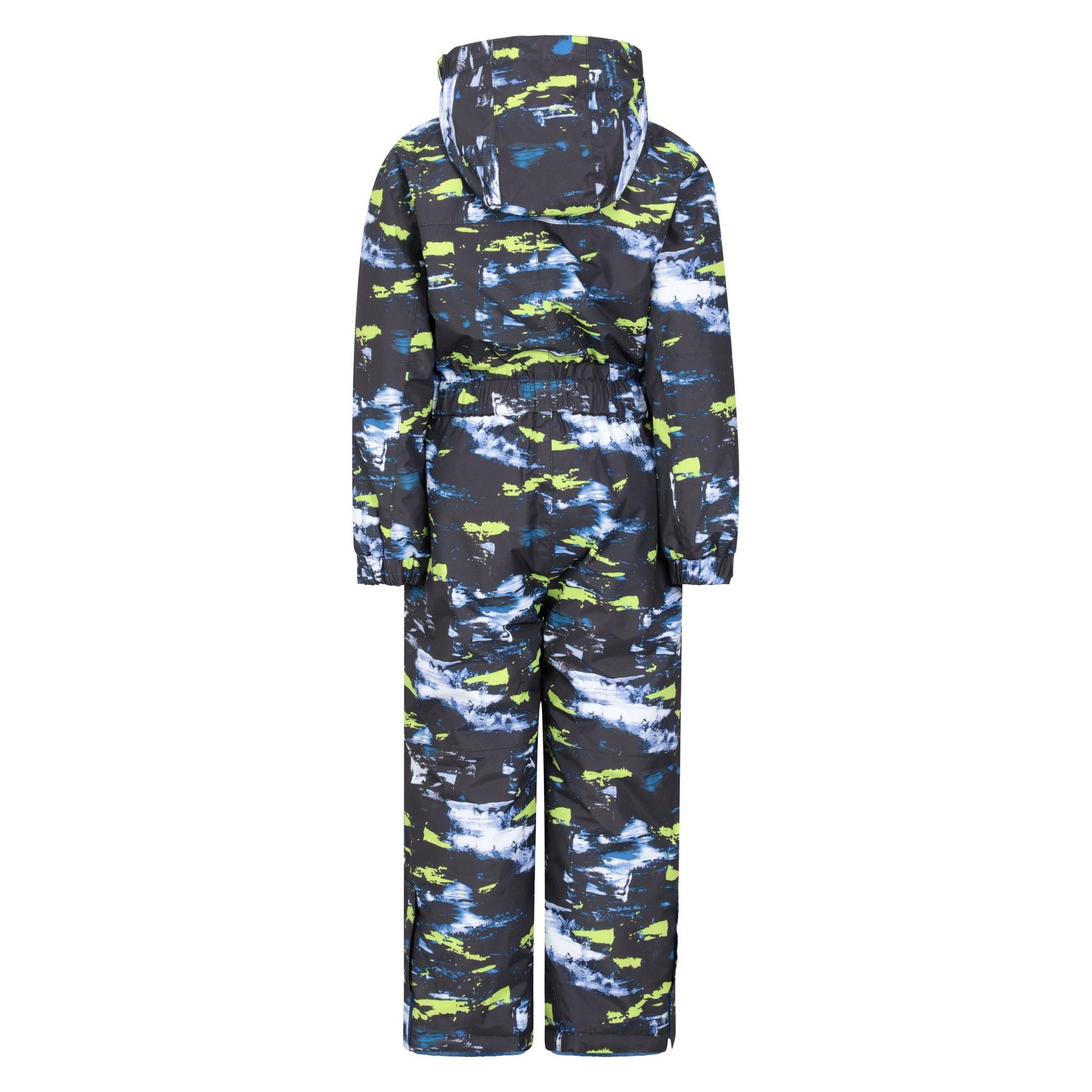 Black-Blue-Yellow - Back - Mountain Warehouse Childrens-Kids All In One Cloud Snowsuit