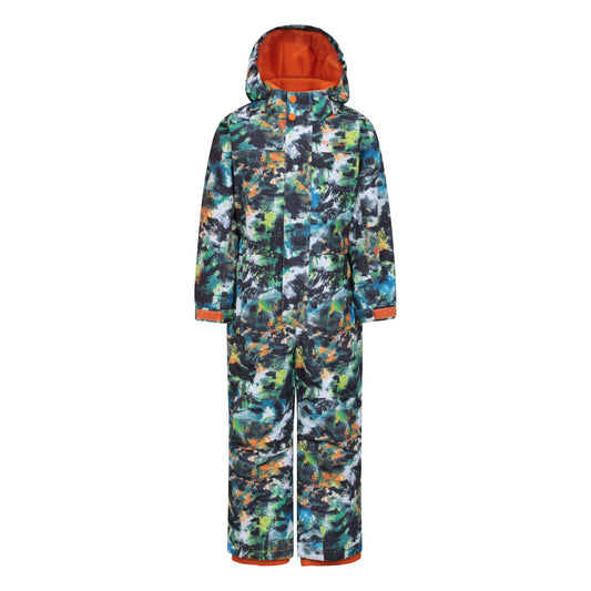 Dark Khaki - Front - Mountain Warehouse Childrens-Kids All In One Cloud Snowsuit