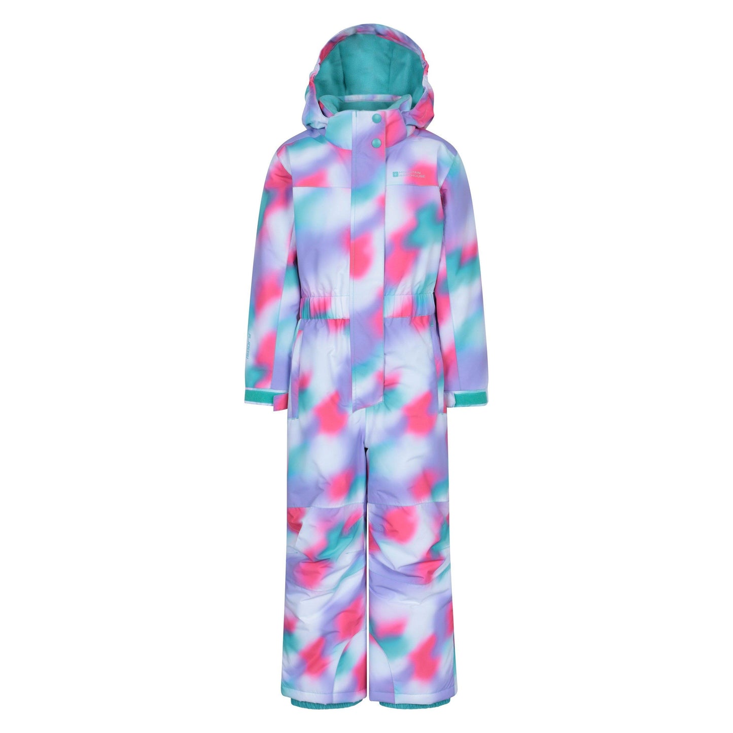 Bright Pink - Front - Mountain Warehouse Childrens-Kids All In One Cloud Snowsuit