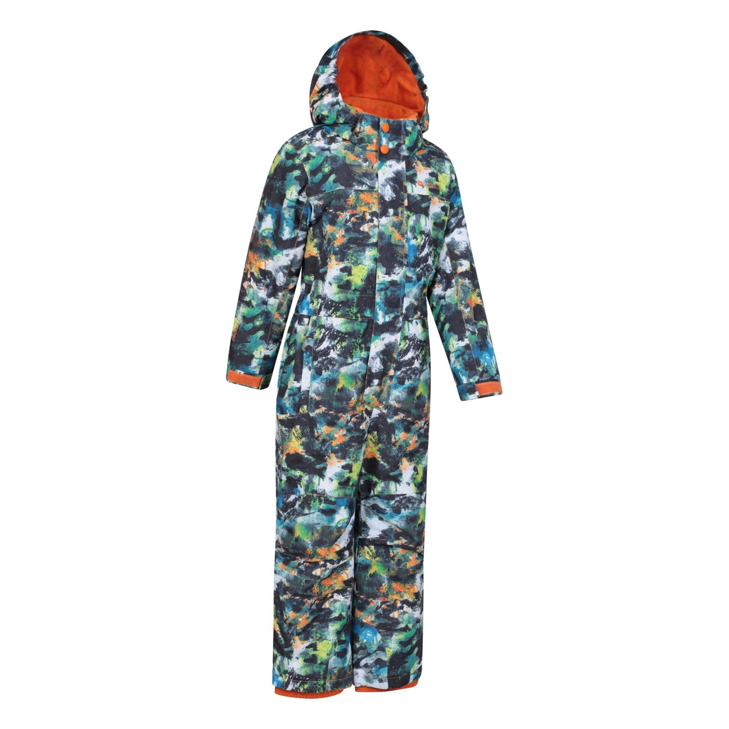 Dark Khaki - Side - Mountain Warehouse Childrens-Kids All In One Cloud Snowsuit