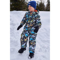 Dark Khaki - Front - Mountain Warehouse Childrens-Kids All In One Cloud Snowsuit