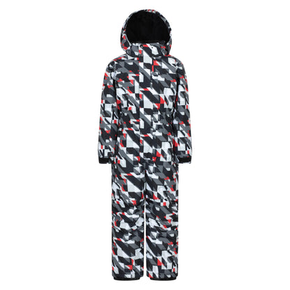 Grey - Front - Mountain Warehouse Childrens-Kids All In One Cloud Snowsuit