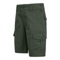 Khaki Green - Side - Mountain Warehouse Childrens-Kids Cargo Shorts