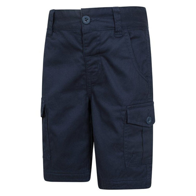 Navy - Side - Mountain Warehouse Childrens-Kids Cargo Shorts