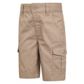Beige - Side - Mountain Warehouse Childrens-Kids Cargo Shorts