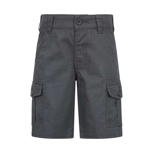 Charcoal - Front - Mountain Warehouse Childrens-Kids Cargo Shorts