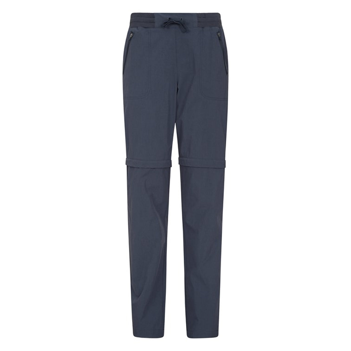 Navy - Front - Mountain Warehouse Womens-Ladies Explorer Zip-Off Hiking Trousers