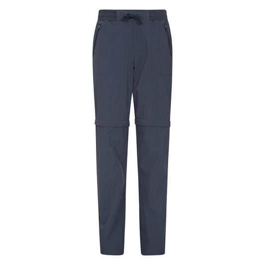 Navy - Front - Mountain Warehouse Womens-Ladies Explorer Zip-Off Hiking Trousers