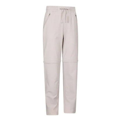 Beige - Side - Mountain Warehouse Womens-Ladies Explorer Zip-Off Hiking Trousers