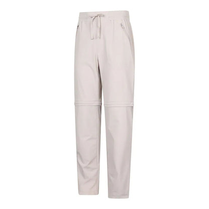 Beige - Lifestyle - Mountain Warehouse Womens-Ladies Explorer Zip-Off Hiking Trousers