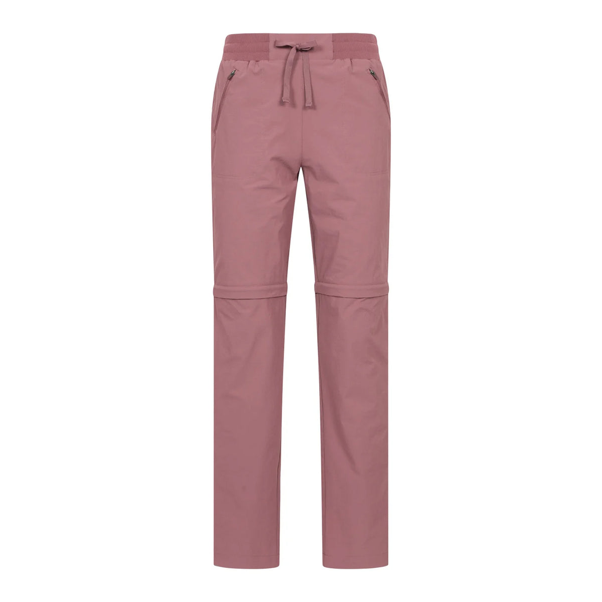 Dark Pink - Front - Mountain Warehouse Womens-Ladies Explorer Zip-Off Hiking Trousers