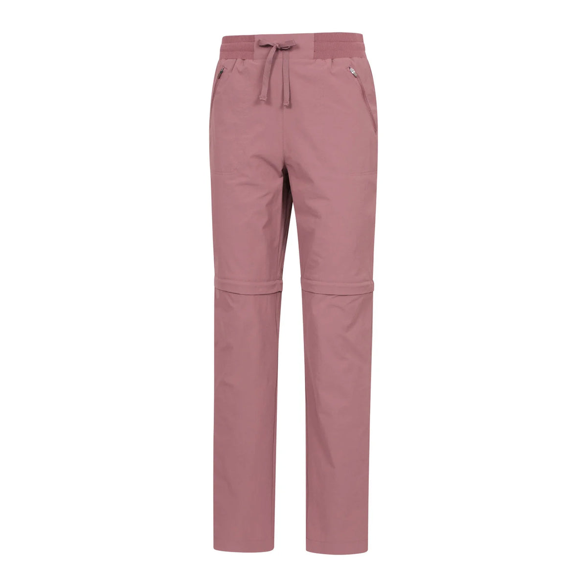 Dark Pink - Side - Mountain Warehouse Womens-Ladies Explorer Zip-Off Hiking Trousers