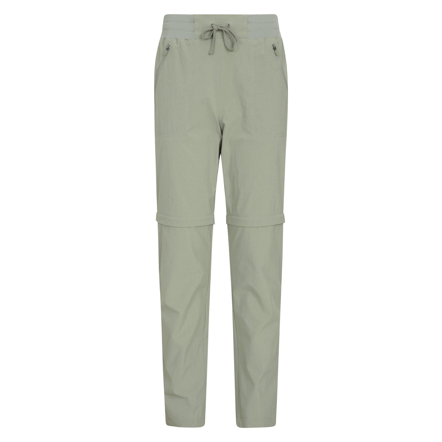 Khaki Green - Front - Mountain Warehouse Womens-Ladies Explorer Zip-Off Hiking Trousers