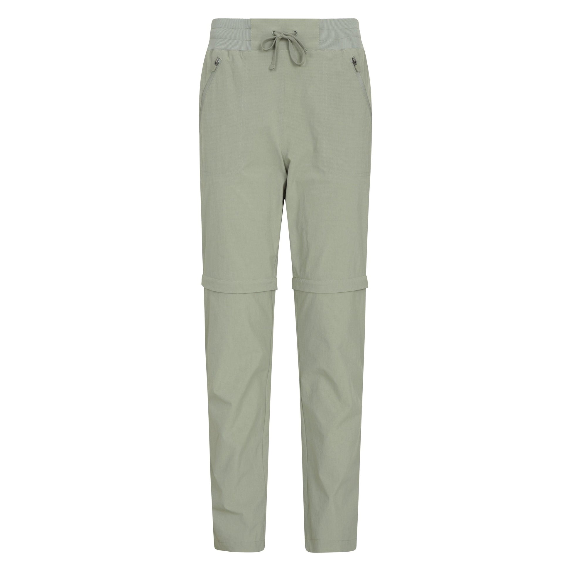 Khaki Green - Front - Mountain Warehouse Womens-Ladies Explorer Zip-Off Hiking Trousers
