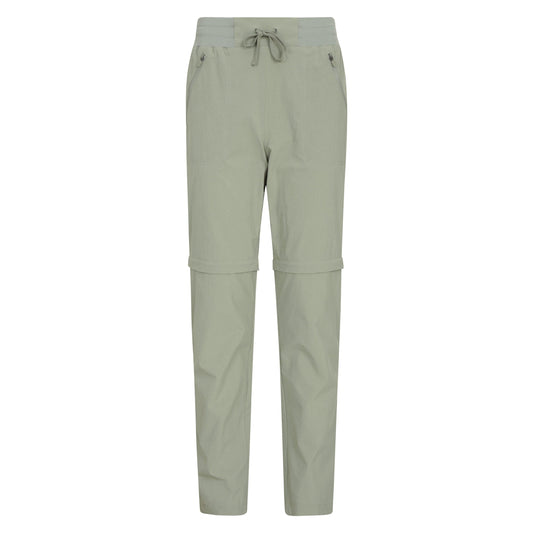 Khaki Green - Front - Mountain Warehouse Womens-Ladies Explorer Zip-Off Hiking Trousers
