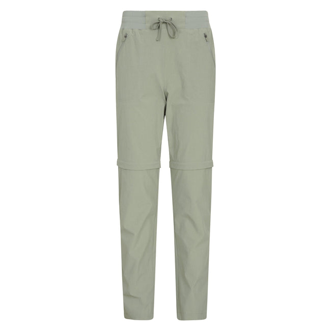 Khaki Green - Front - Mountain Warehouse Womens-Ladies Explorer Zip-Off Hiking Trousers