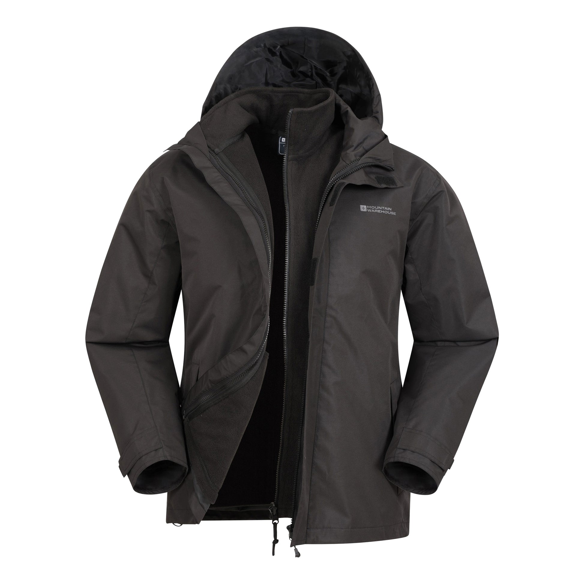 Black - Lifestyle - Mountain Warehouse Mens Fell II 3 in 1 Jacket